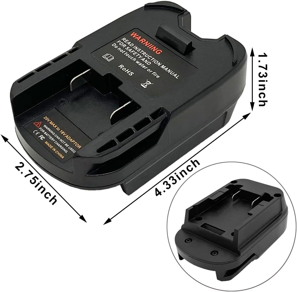 Battery Adapter for Milwaukee/Dewalt to Ridgid 18V Cordless Tools, Convert for DeWalt 20V MAX XR/Milwaukee M18 18V Battery to Ridgid 18 Volt Hyper Lithium-Ion Batteries