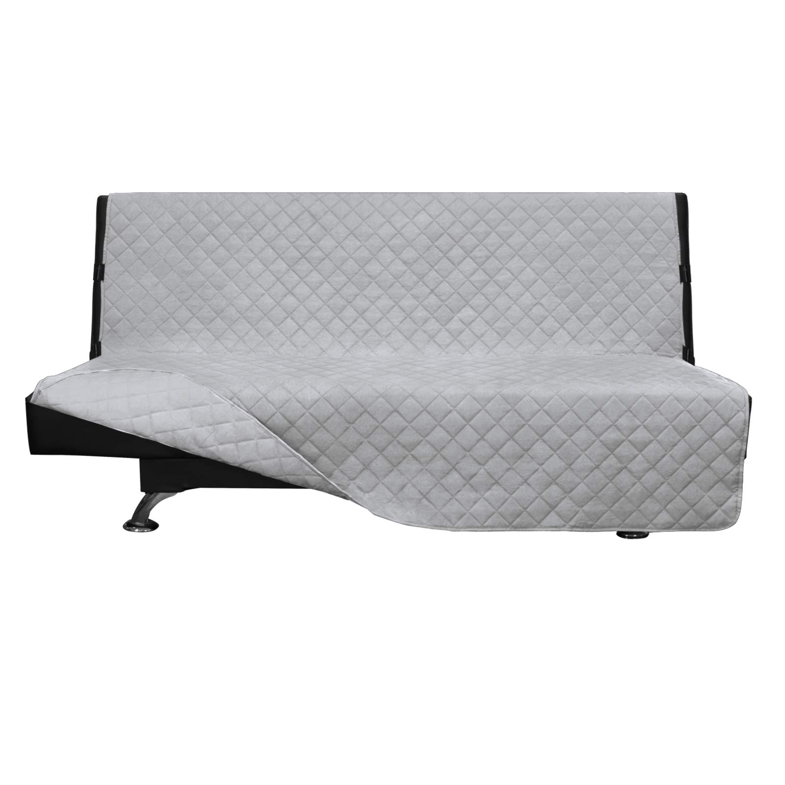 Easy-Going Reversible Couch Cover, Large Futon Sofa, Light Gray/Light Gray