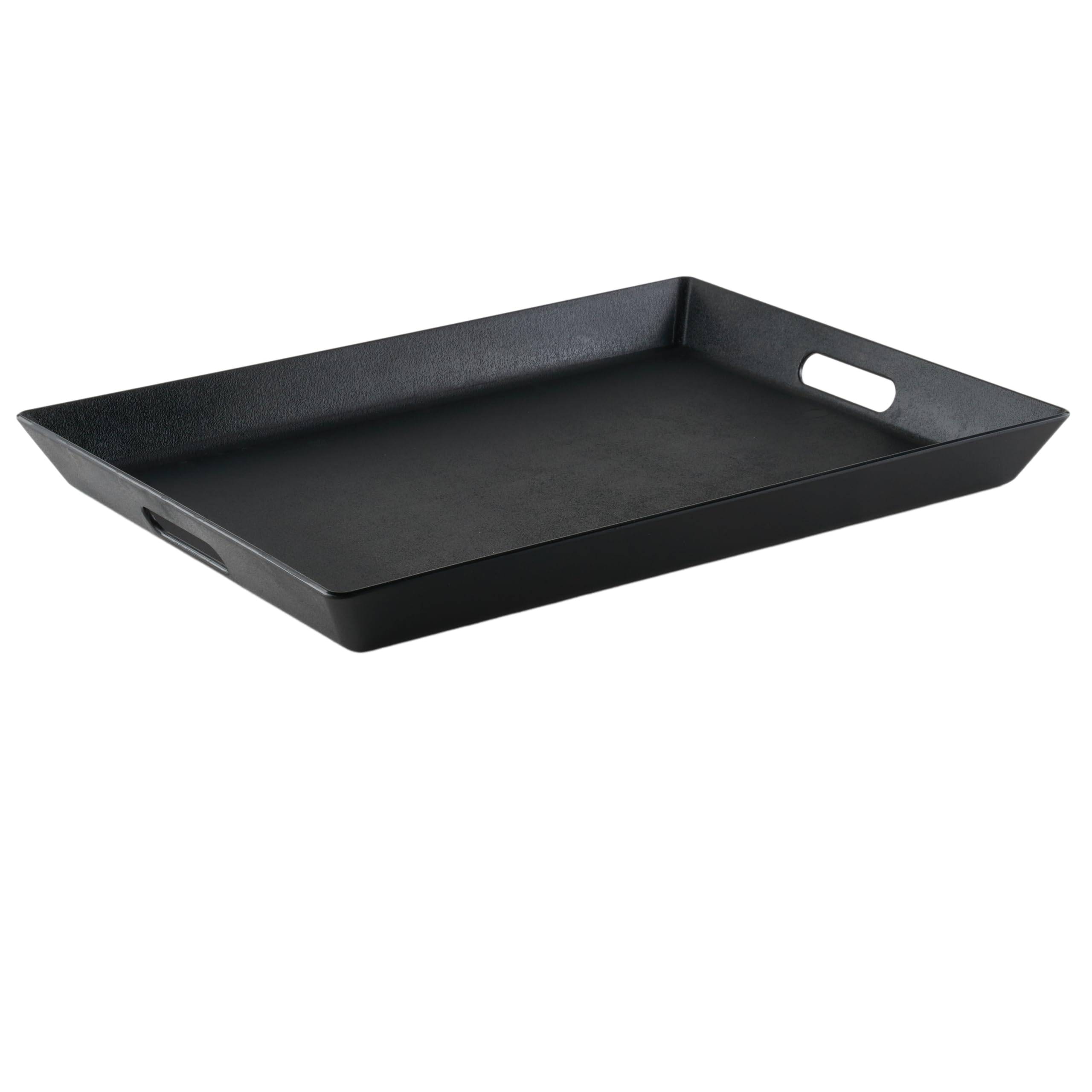 g.e.t. rst-1522-bk non-skid ottoman / coffee table serving tray, 15" x 20", black