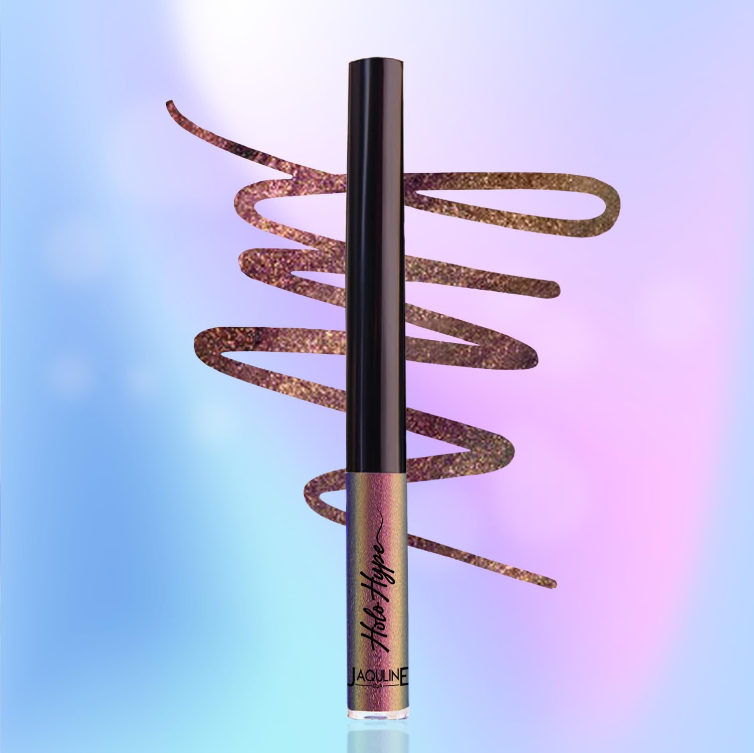 JAQULINE USA Holo Hype Holographic Eyeliner Mirage Glaze | Multi-Chrome Eye Liner | Waterproof, Sweat-Proof, Smudge-Proof | Long Wear Metallic Finish | 1.6ml