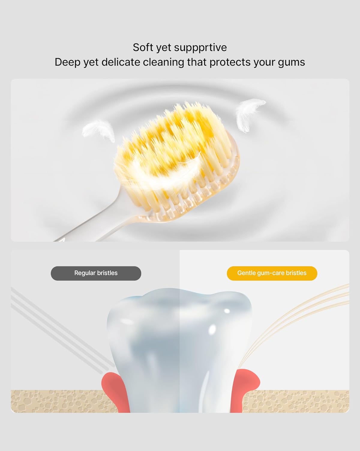 ZDEER Pro Extra Soft Bristle Toothbrush for Adults with Sensitive Gums, Upgraded Full Metal Handle, Premium Durable Texture, 1 Wide Soft Gum Care Head, Ultra-Gentle & Eco-Friendly Reusable Design
