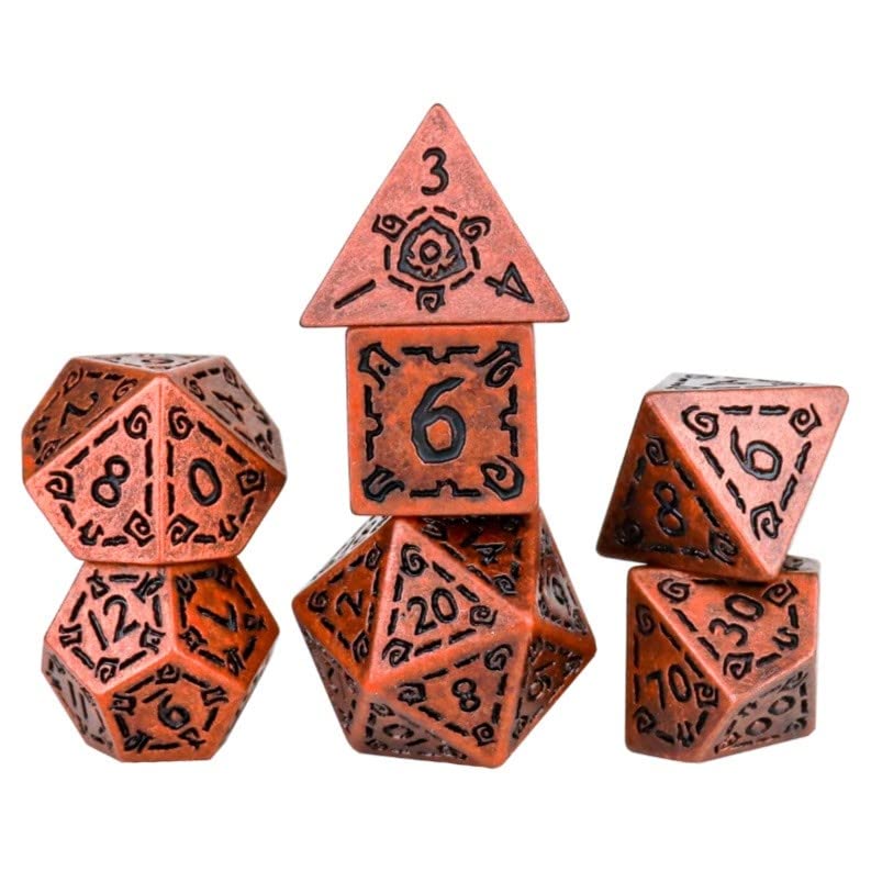 Sirius Dice SDZ001701 Illusory Metal Dice Copper - Set of 7