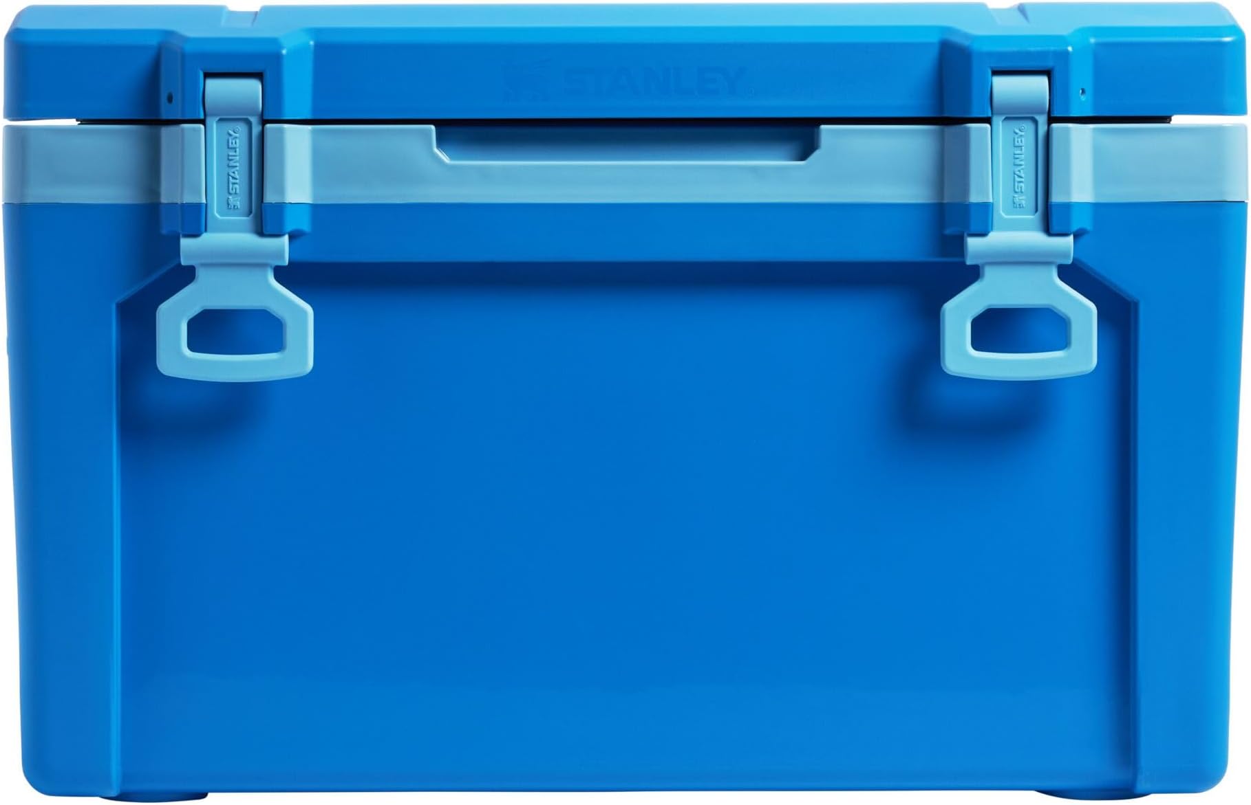 Adventure Outdoor Cooler 50 qt | Heavy Duty Outdoor Camping Cooler with Easy Carry Side Handles | 6 Days Cooling Ice Chest for 82 Cans | Flat Top Doubles as Seat | BPA-Free | Azure