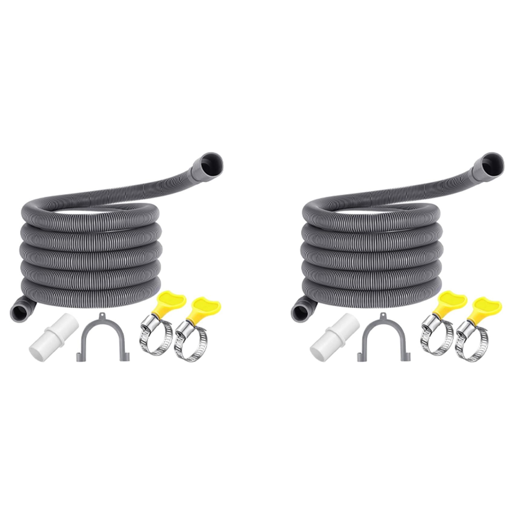 Hndhbfgrt 2X Washing Machine Drain Hose 10 Ft Flexible Dishwasher Drain Hose Extension Kits Corrugated Washer Discharge Hose
