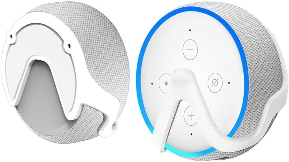 Jaminy Outlet Hanger Stand Outlet Wall Mount Holder Holder for Echo Dot 3rd Generation (White)