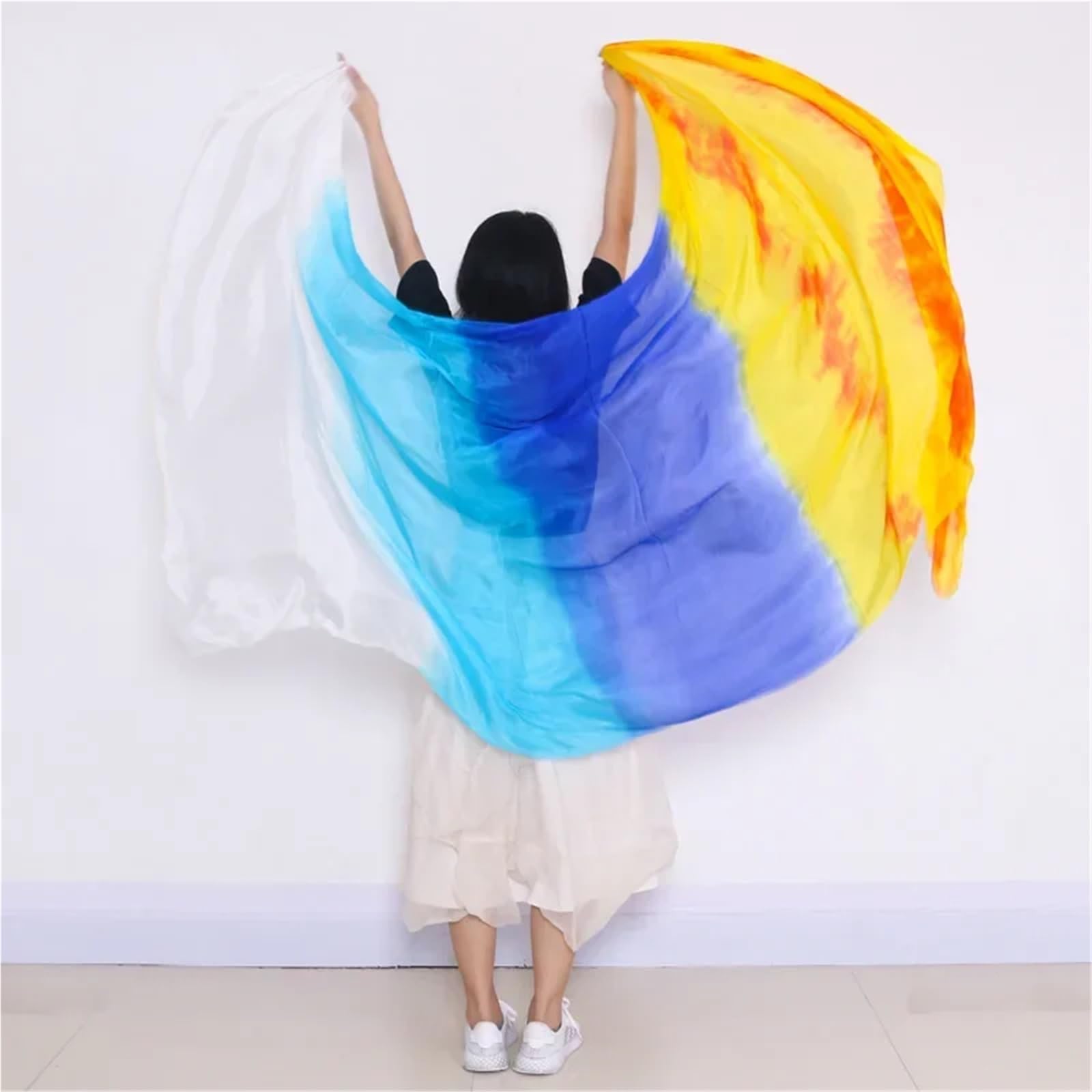 Velo per Danza del Ventre in Seta Veli for danza del ventre in vera seta tinti a mano, veli di, scialli, sciarpe da donna, costumi, accessori Per le prestazioni