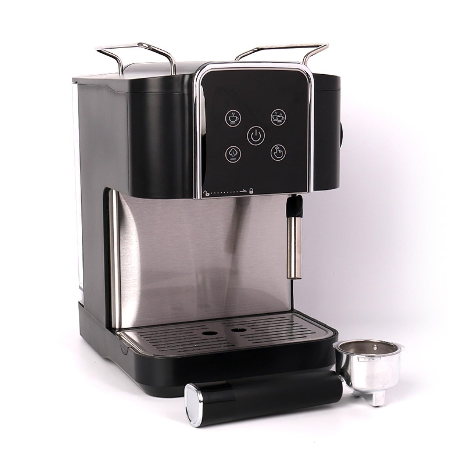 Cafetera Espresso Profesional, Cafetera Espresso De 20 Bares Con Vaporizador De Leche For Café Con Leche Y Capuchino, Cafetera De Acero Inoxidable Con Tanque De Agua De 1,8 L/60 Oz For El Hogar
