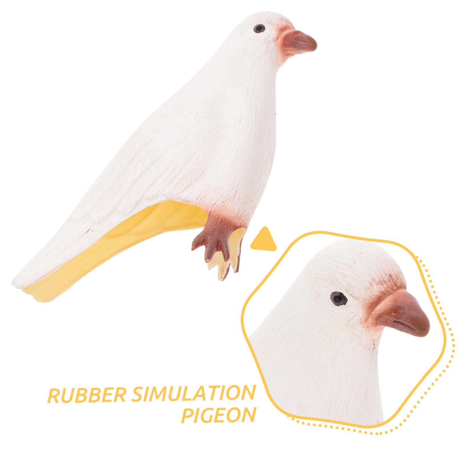 LWINGFLYER Palomas Voladoras Blancas Grandes de 9.5 Pulgadas Pájaro de Espuma Artificial de Simulación con Plumas para Manualidades, Decoración de Bodas, Accesorios de Fiestas, Adornos de Árbol de
