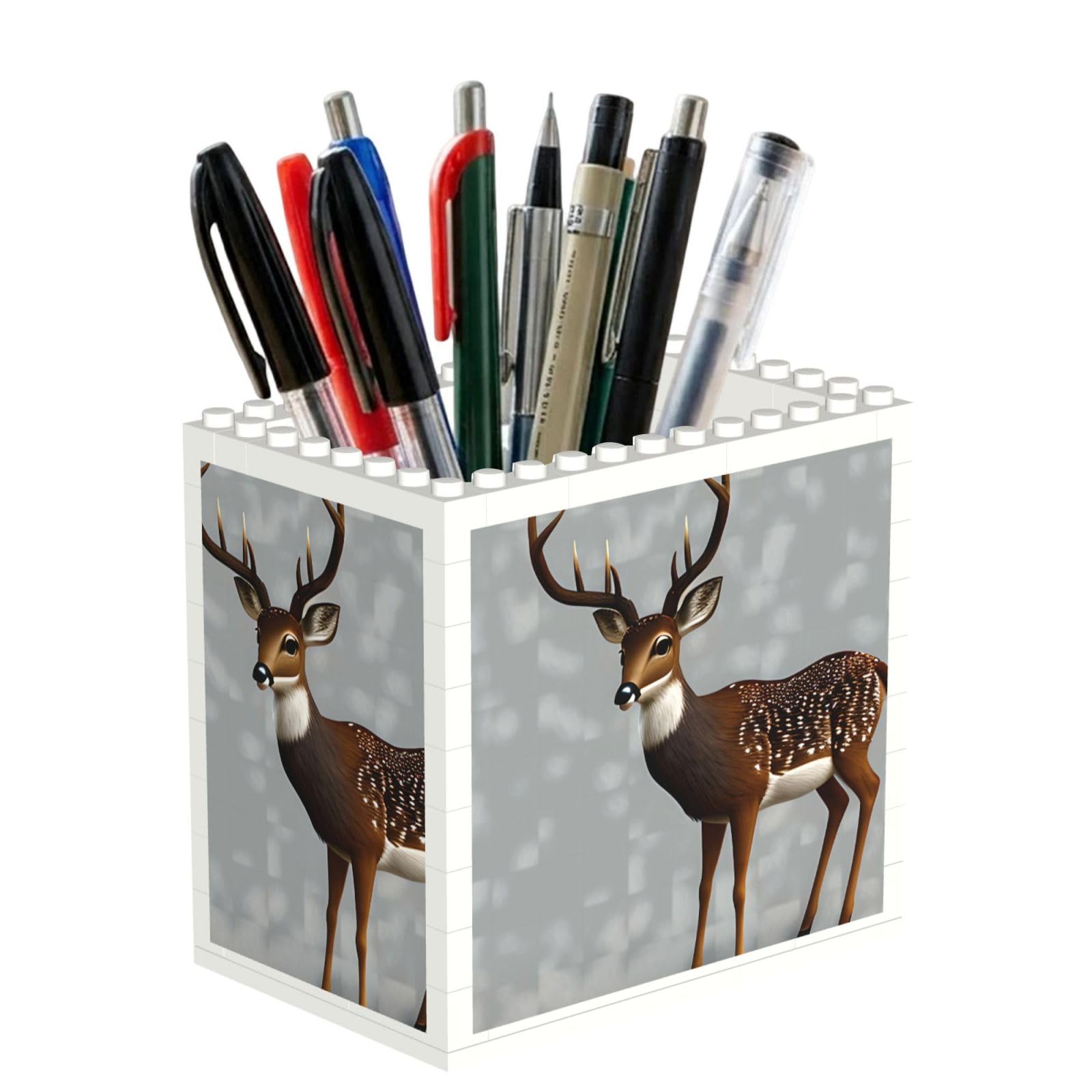 SXZVVBN Grey plum deer Building Block Desk Tidy ABS Organiser