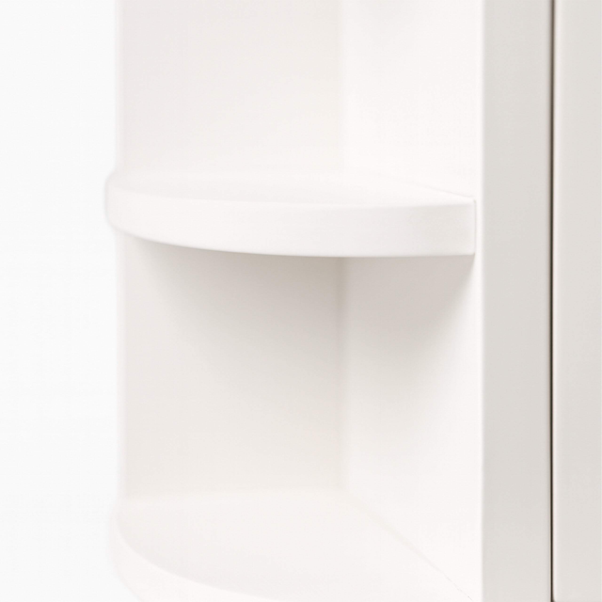 Relaxdays Armario con Espejo, 6 estantes, 4 Compartimentos, 58 x 61 x 18 cm, Montaje en Pared, Mueble de baño, Blanco.