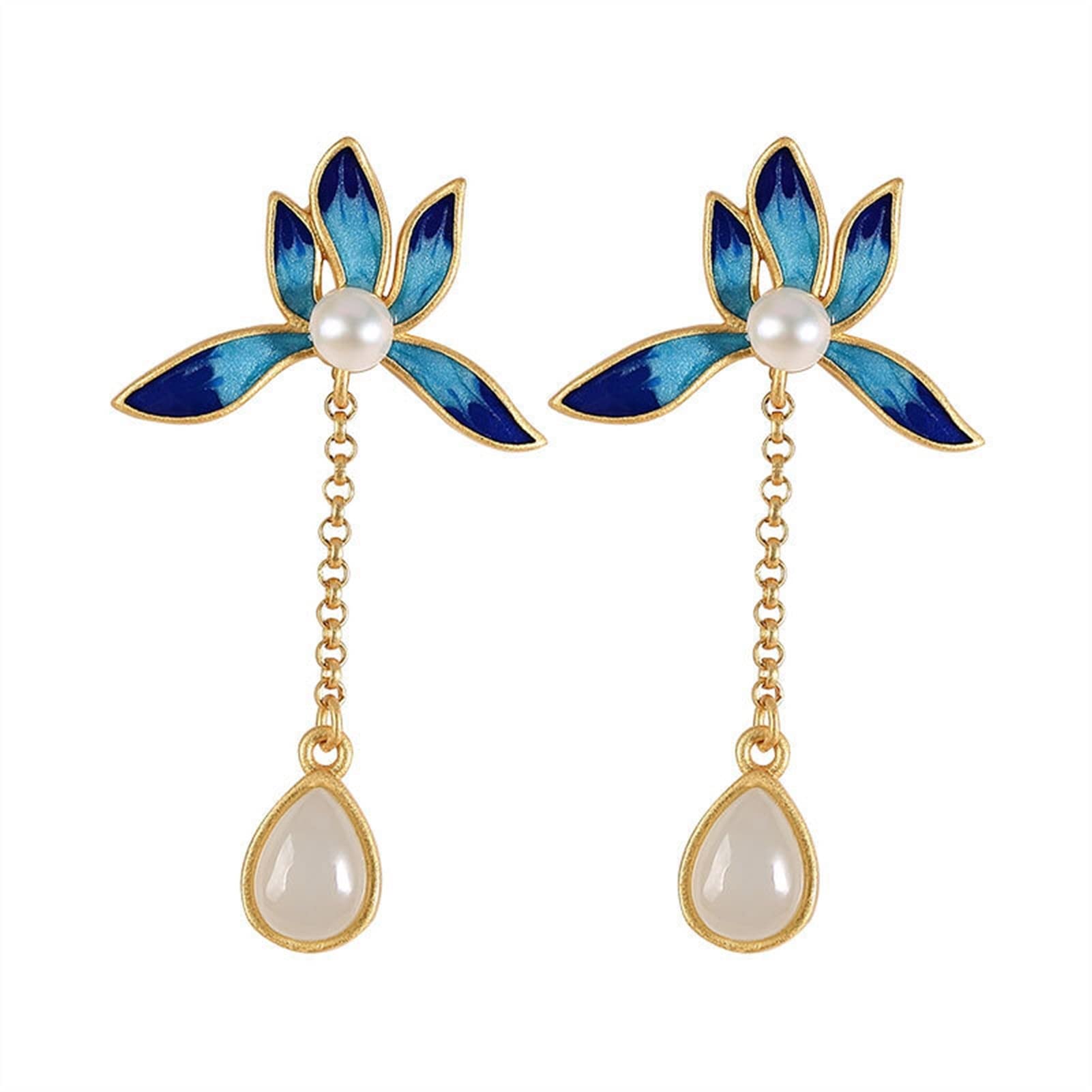 Pendientes de plata S925 bañados en oro para mujer Pendientes de plata para novia