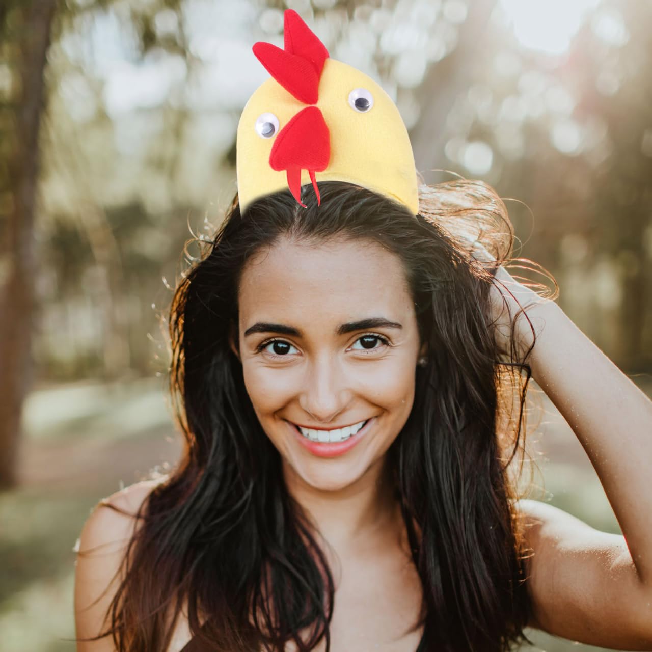 VICASKY 2Pcs Chicken Headband Hat Halloween Hats For Adults Rooster Costume Accessories Baby Adult Women Head Band Kids Easter Chick Funny Hairwear Creative Accessory Cosplay Animals - Image 2