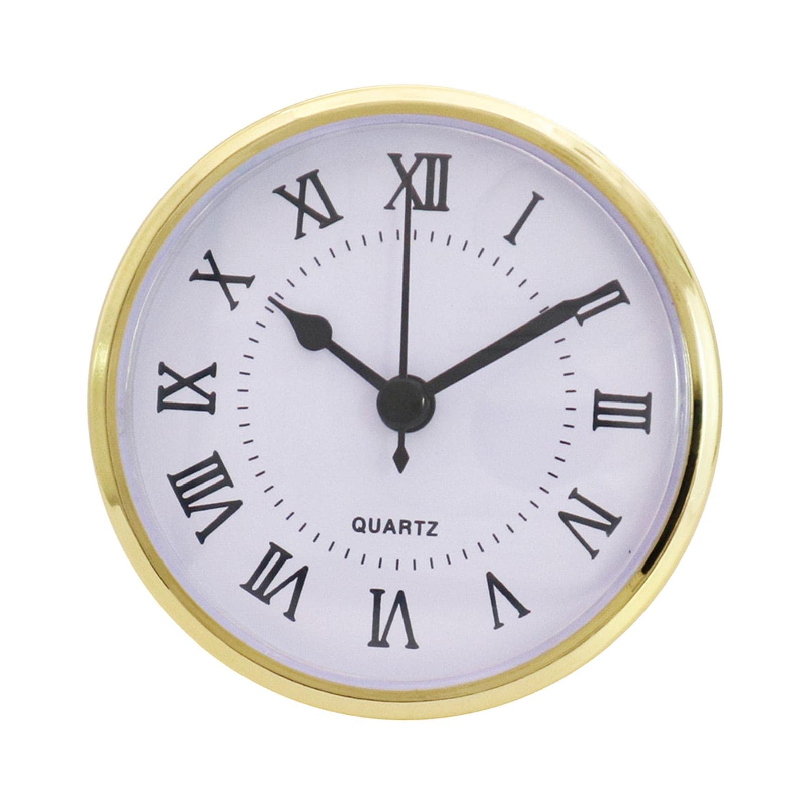 Classic Clock Insert 90mm Round Quartz Movement Gold Trim Battery White Face| Home D?©cor | Clocks | Replacement Parts & Tools|-picture-23
