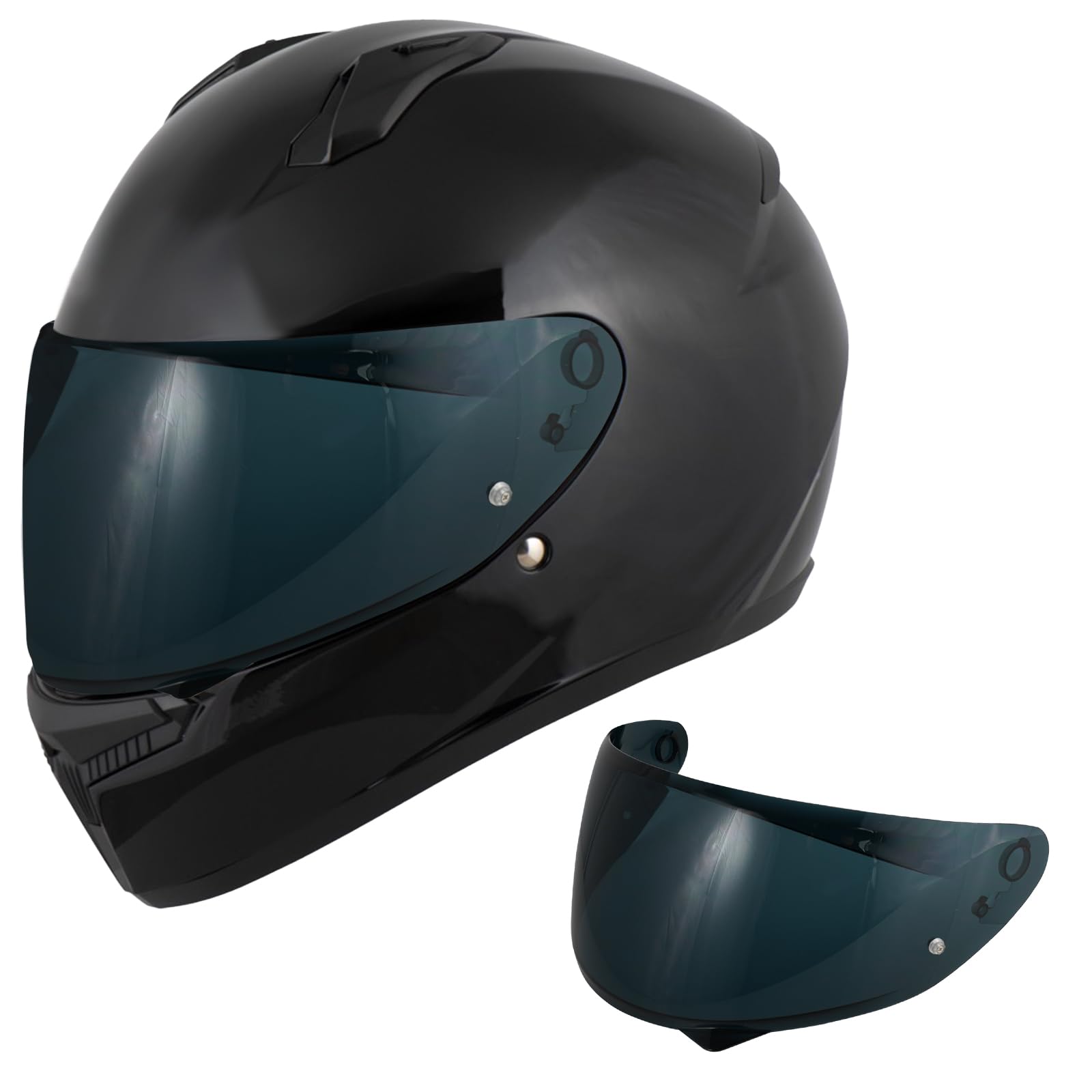 Visera Casco Moto Reemplazo para C10,Viseras para Cascos de Moto,Visiera per Casco Integrale da Moto,Visera de Lente para Casco Protección contra Viento (Negro)