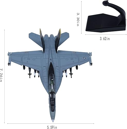 Miniatura 5 de Udnorbay F-18 Hornet Strike Attack Fighter Avión Modelo 1100 Modelos militares fundidos a troquel