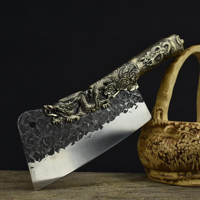 Cuchillo de carne, cuchillo de carne forjado a mano de 7.5 pulgadas, cuchillo de cocina de hoja afilada, cuchillo de cocina China Longquan,