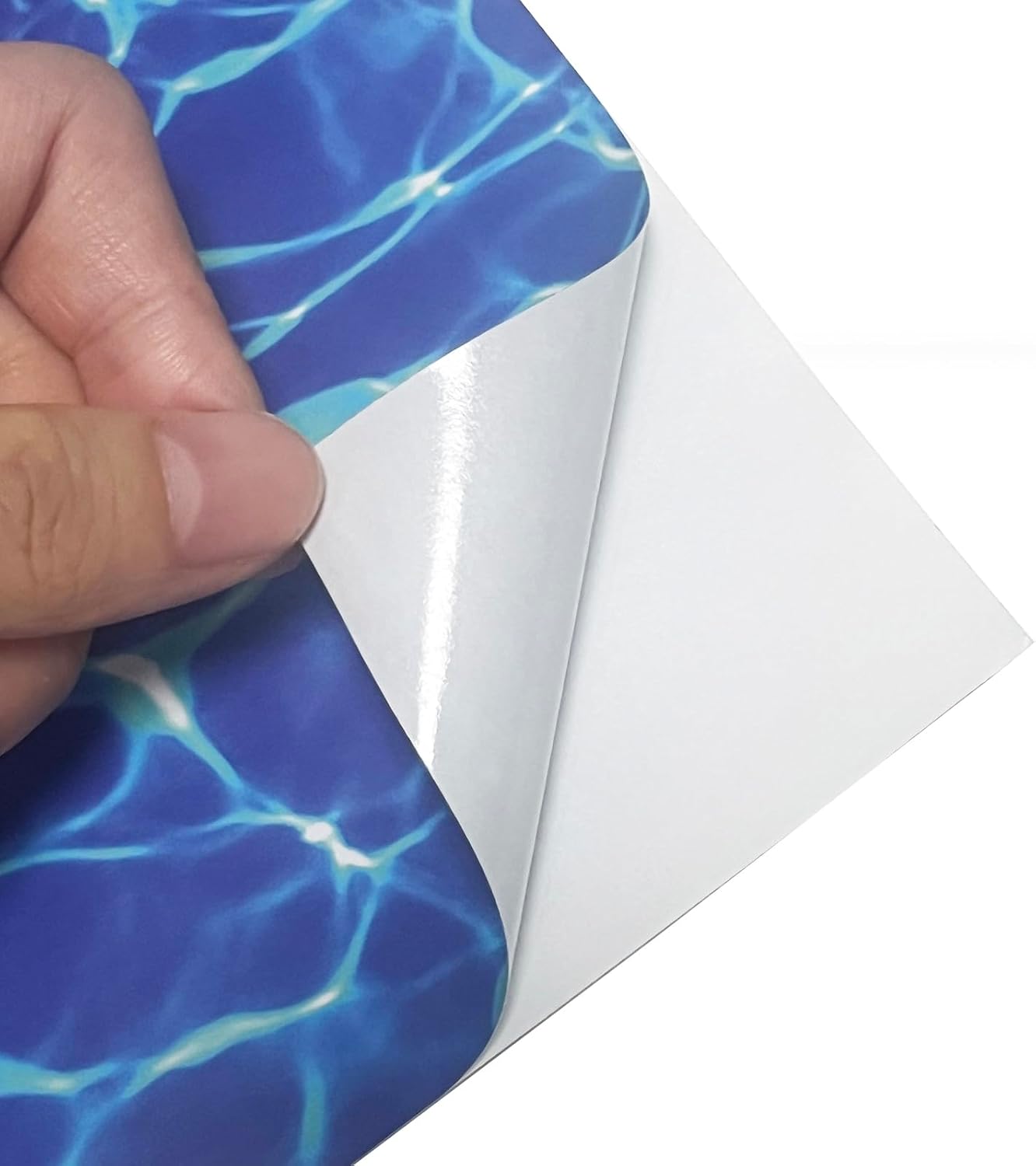 9 Sheets Ripple Water Sticker, Ocean Diorama Supplies for DIY Miniature Self Adhesive Coated Paper Water Ripples Sticker Pearlescent Ripple Stream Plastic Sheet Miniature Lake River