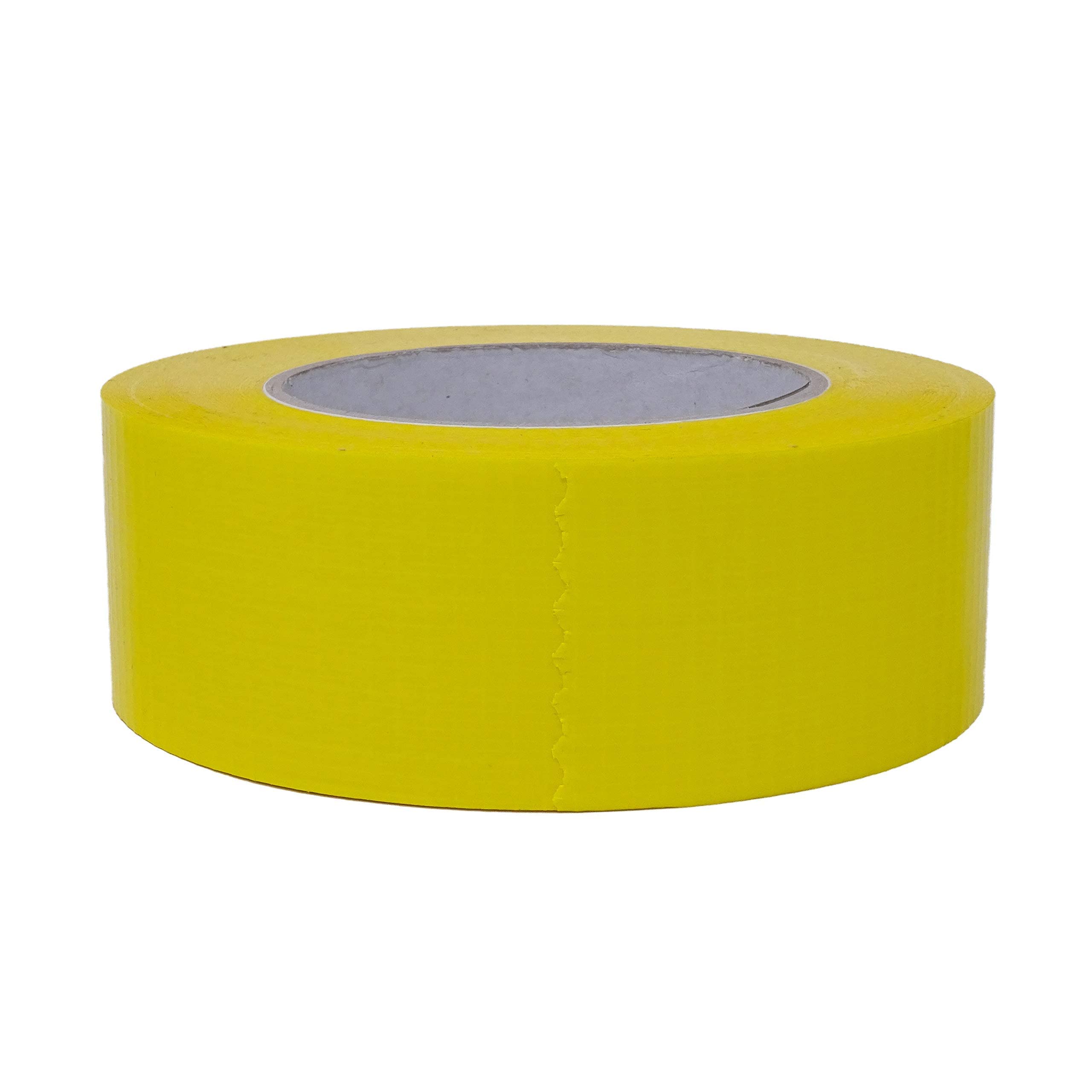 gws tapes 8 Rollen Gelb Gewebeklebeband, extra stark haftendes Panzerband zum Bündeln und Fixieren, Duct Tape - Gaffer Band in verschiedenen Farben, Länge 50m x 44 mm Breit