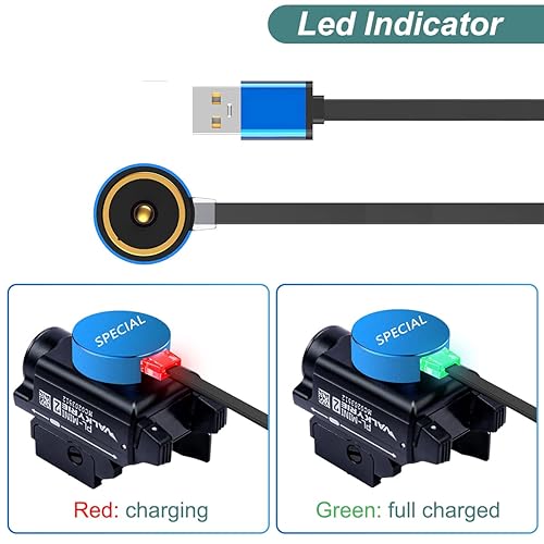 Miniatura 5 de Kissmart Cargador MCC 1A para Olight Arkfeld, Arkfeld UV, Baldr Pro R, Obulb Pro, Perun 2 Mini, Valkyrie PL-Pro, Baton S1R II, Baton3  Cable de