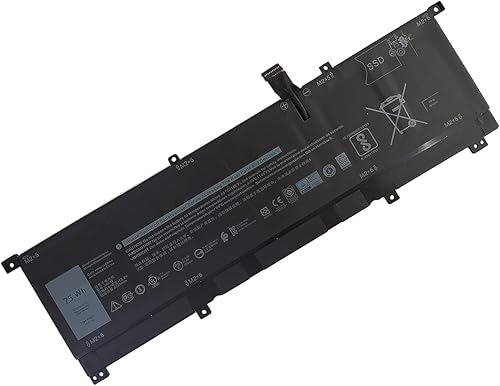 8N0T7 8NOT7 TMFYT 0TMFYT 11.4V 75Wh Reemplazo de batería para laptop Dell XPS 15 9575 2 en 1 Series, 15-9575-D1605TS, Precision 5530 Serie 2 en 1