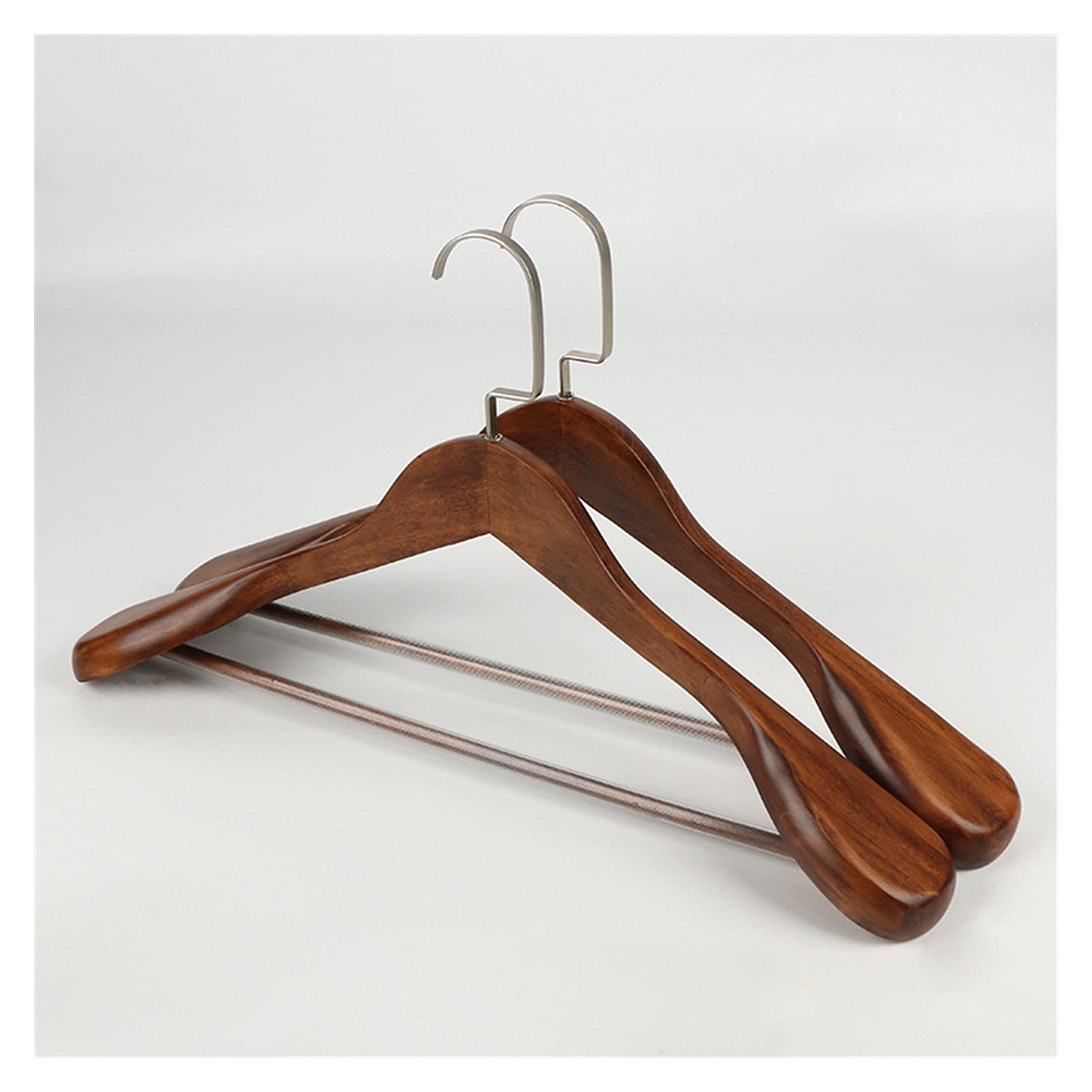 Breiter Kleiderbügel aus Holz – Anzugbügel aus Holz/Metall/Kunststoff (Einheitsgröße)