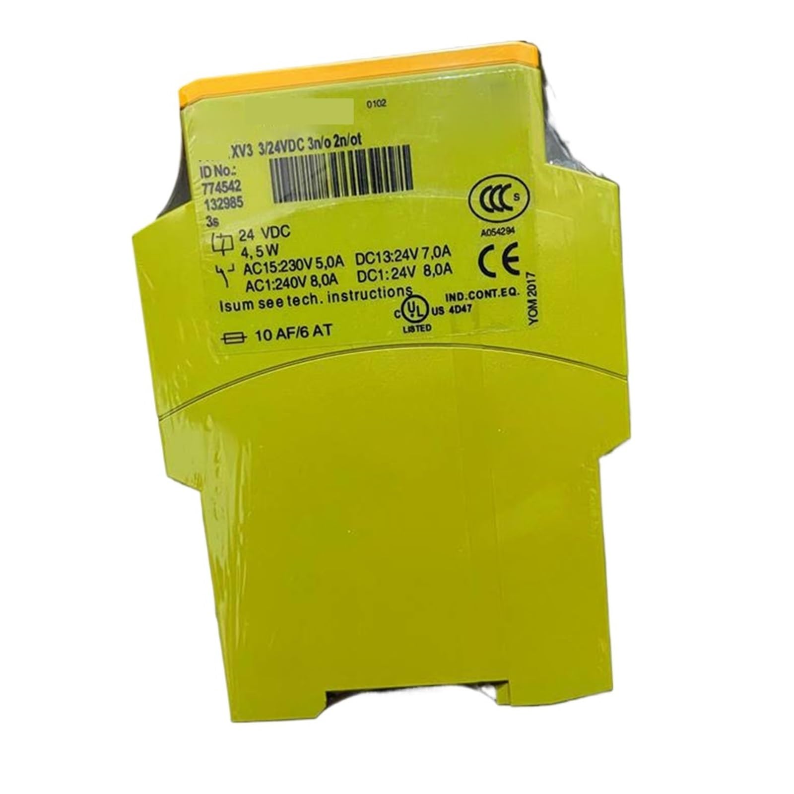 ZVQYSGIW XV3 3/24VDC 3n/o 2n/o t 774542 Relay Control Module