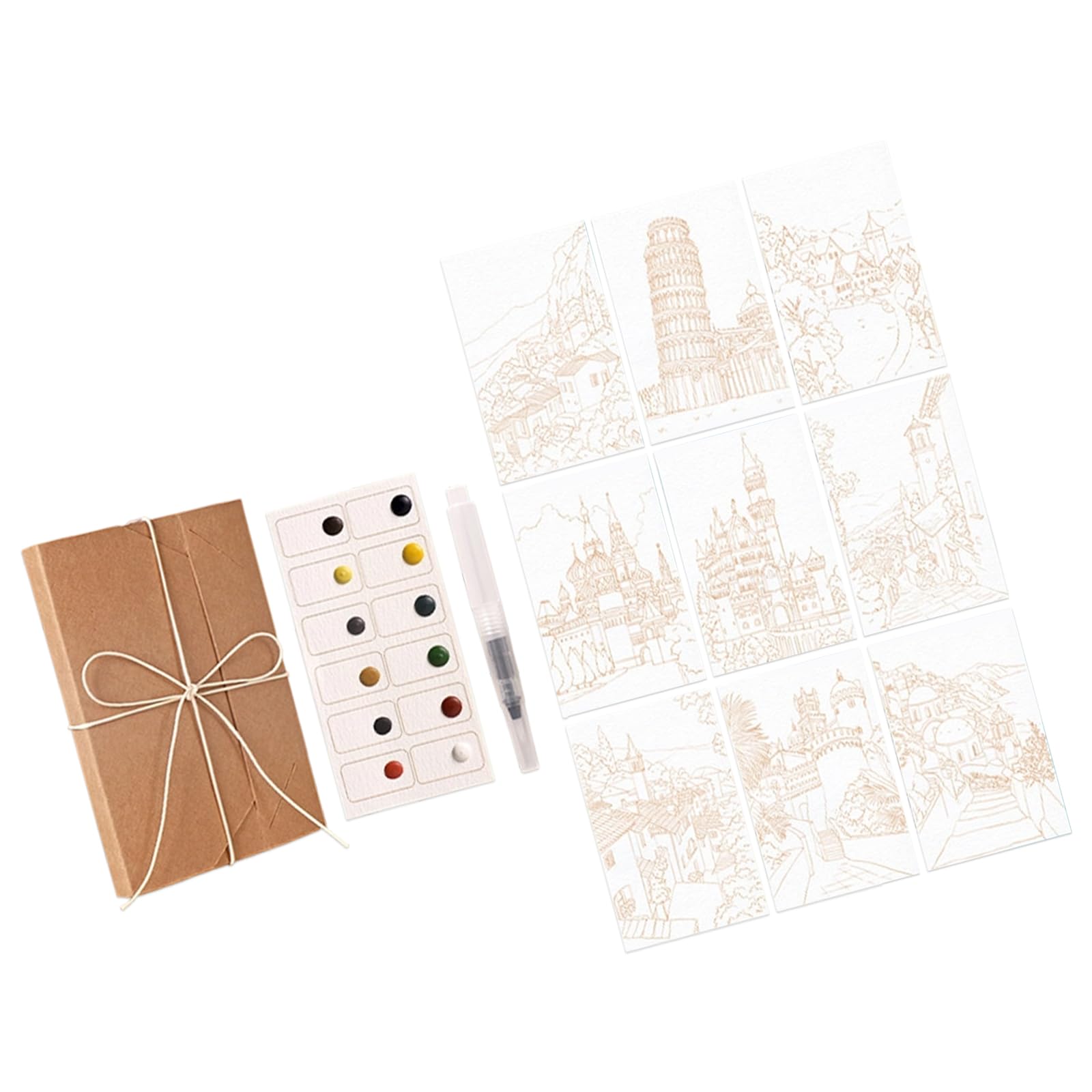 Childrens Art Pad Featuring Safe Accordion Fold and 12 Bright Pigments for Creative Projects Folding Watercolor Paper Watercolor Accordion-Style Folding