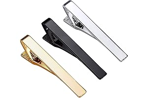 Tie Clasps for Men, 3 Pack Classic Tie Clip