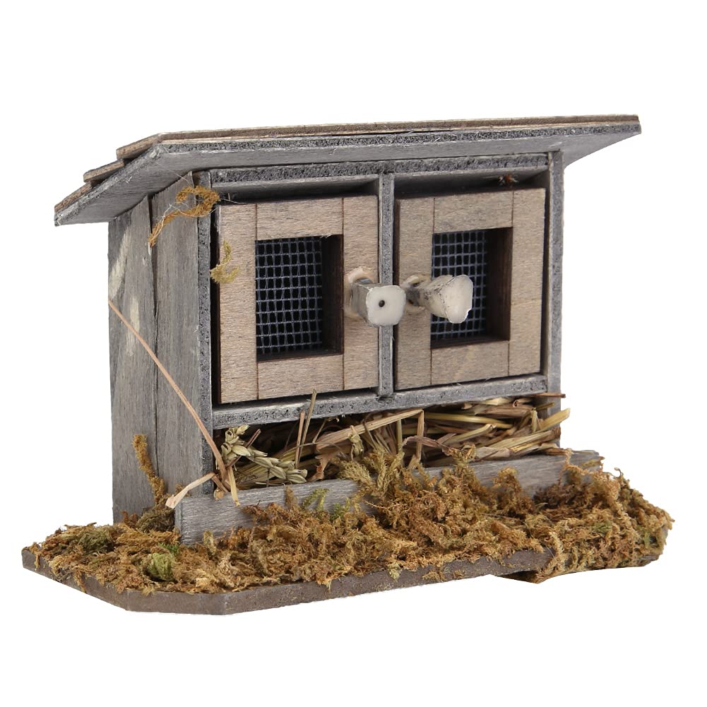 Ubervia® Durable Chicken House, Exquisite Miniature Hen House, Lightweight for Dollhouse Garden Accessory Toddlers Gift 1/12 Dollhouse Kids Gift