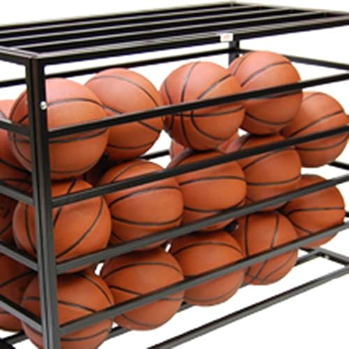 Miniatura 7 de Trigon Sports Armario de pelota seguro de lujo con ruedas, carrito de almacenamiento de pelota deportiva con bloqueo, contenedor de almacenamiento