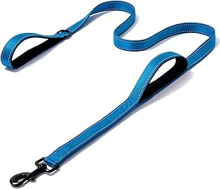 Dog Lead for Large and Medium with Integrated Short Lead, Reflective Lead, 2 Hand-friendly Padded Hand Loops, 1.5 m Lead product image