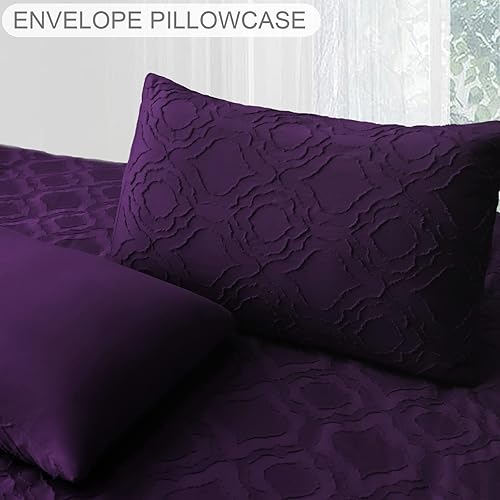 Miniatura 7 de Whale Flotilla Juego de edredón de 3 piezas tamaño King, suave y esponjoso para todas las estaciones, juegos de ropa de cama de estilo bohemio con 2