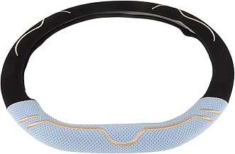 OUNONA Car Steering Wheel Cover Car Steering Wheel Cover Universal Steering Wheel Cover Steering Cover Fabric Steering Cover Non-Slip Decorative Steering Wheel Cover Rubber