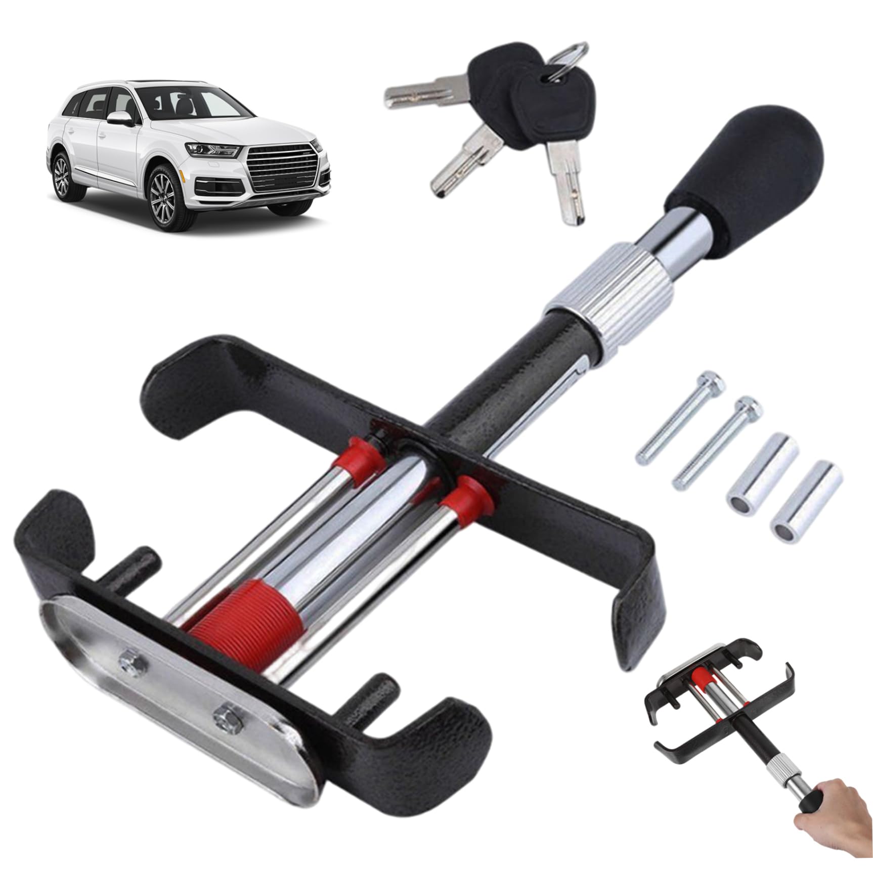 Verrouillage de pédale de voiture extensible en acier robuste avec clé