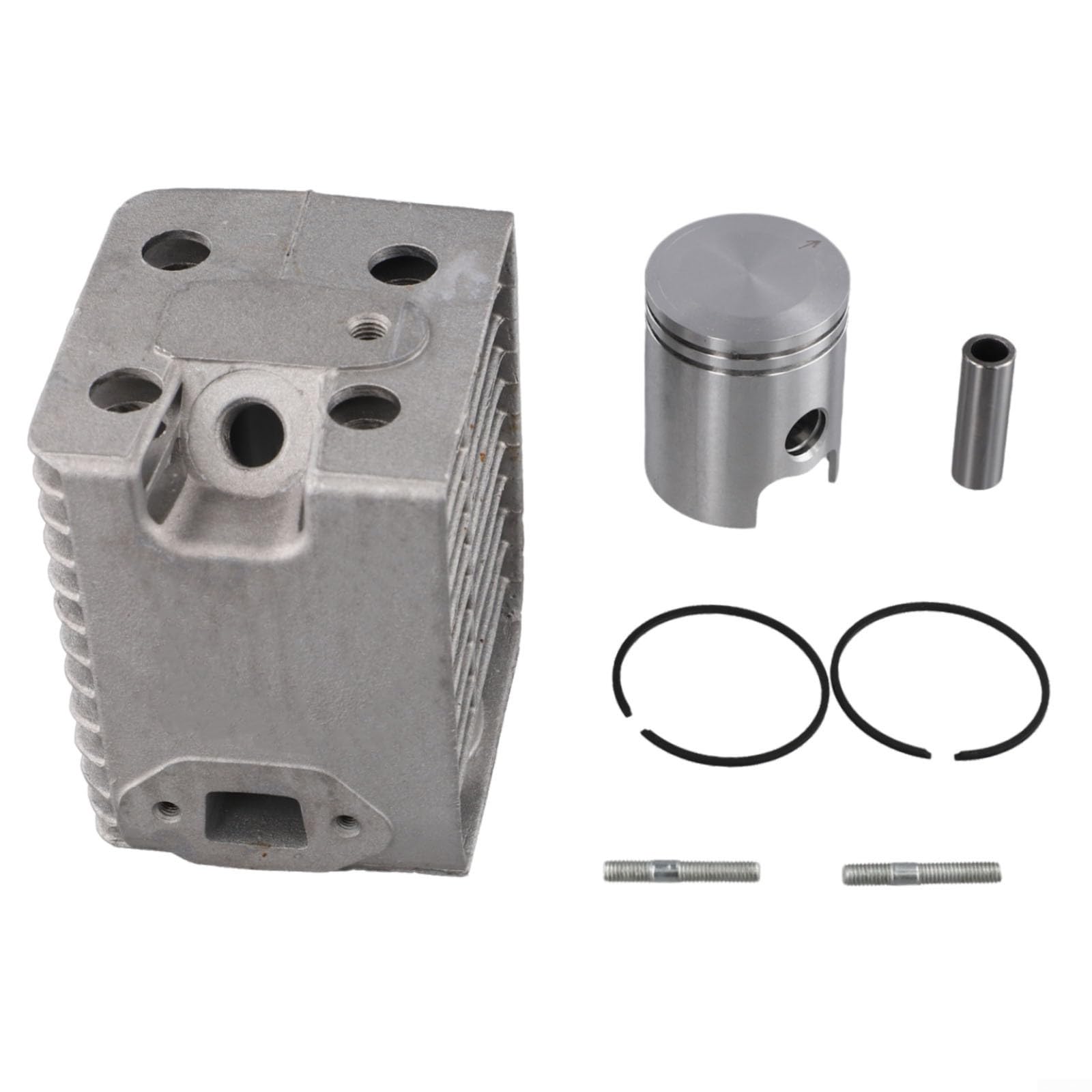 DAZZLEEX Kit de cilindro para Wacker Neuson Rammer BS45Y BS50-2 BS500 WM80 BS60 45 mm Pieza de repuesto de acero con anillos tornillos de pasador para reparación de motores compactadores