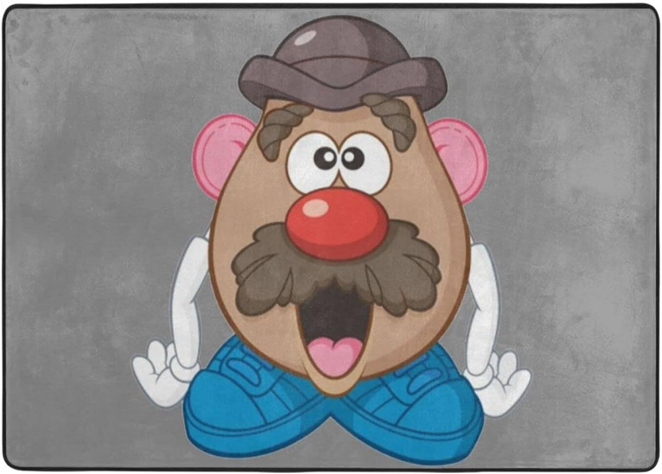 おしゃれ ミスターポテトヘッド 2 滑り止め付 ラグマット 四季通用 り畳み 畳 絨毯 屋外 屋内 床保護マット 防ダニ 抗菌 防臭 折チェアマット 玄関マット 手触り優しいフランネルラグ 洗えるラグ Cafe Du Jardin Com