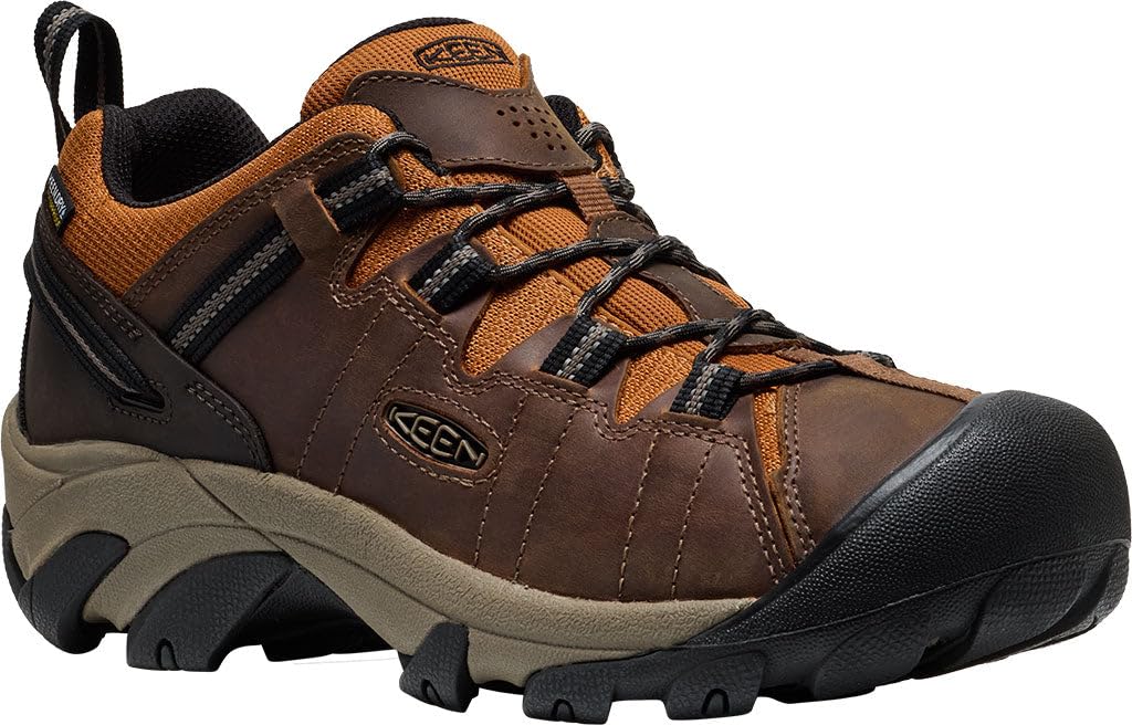 Men's Targhee 2 Low Height Waterproof Hiking Shoes, Bison/Roasted Pecan, 10 Wide-image-18