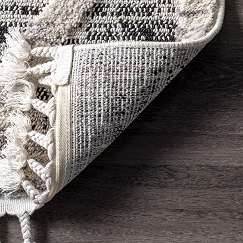 nuLOOM Suri Soft Diamond Trellis Textured Area Rug, 4x6, Grey by nuLOOM - Image 6