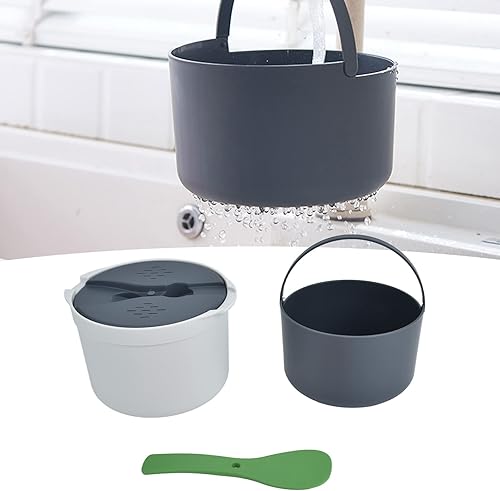 Miniatura 10 de Olla arrocera para microondas, utensilios de cocina, 2L de grado alimenticio, material PP de grado alimenticio, cuchara de arroz, colador de tapa,