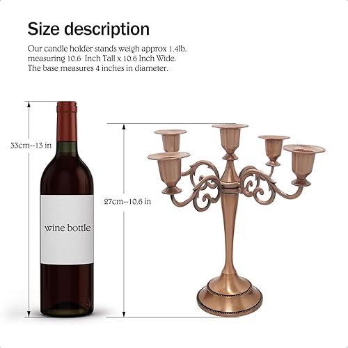 Miniatura 46 de Candelabro de metal de 5 brazos Negro,Bronce,Cobre,Peltre,Latón,Dorado,Plata,Negro puro,https:/ www.Yaxa/dp/undefined