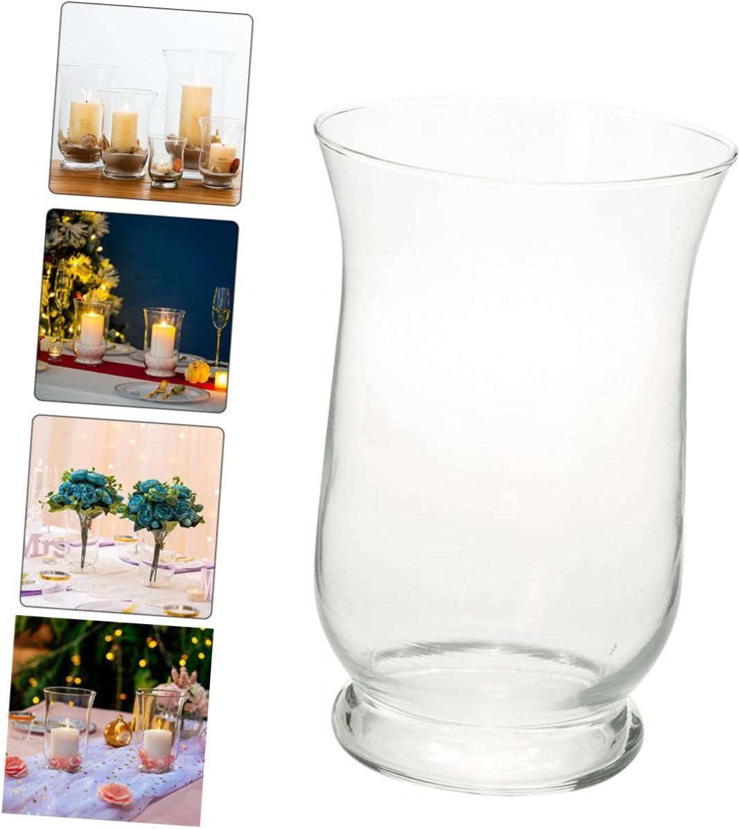 Delicate Transparent Glass Candleholder Decorative Candlestick for Home Decor Unique Artistic Design for Weddings Parties and Room Accents