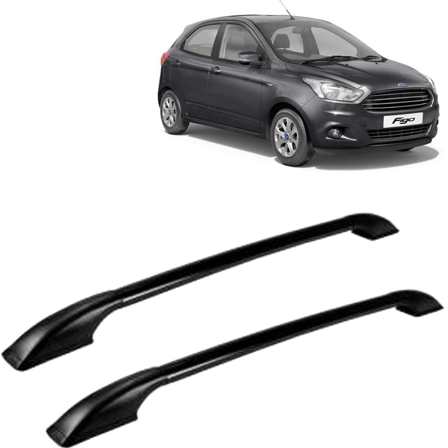 Vocado Black Car Drill Free Roof Rails for Ford Figo-image-28