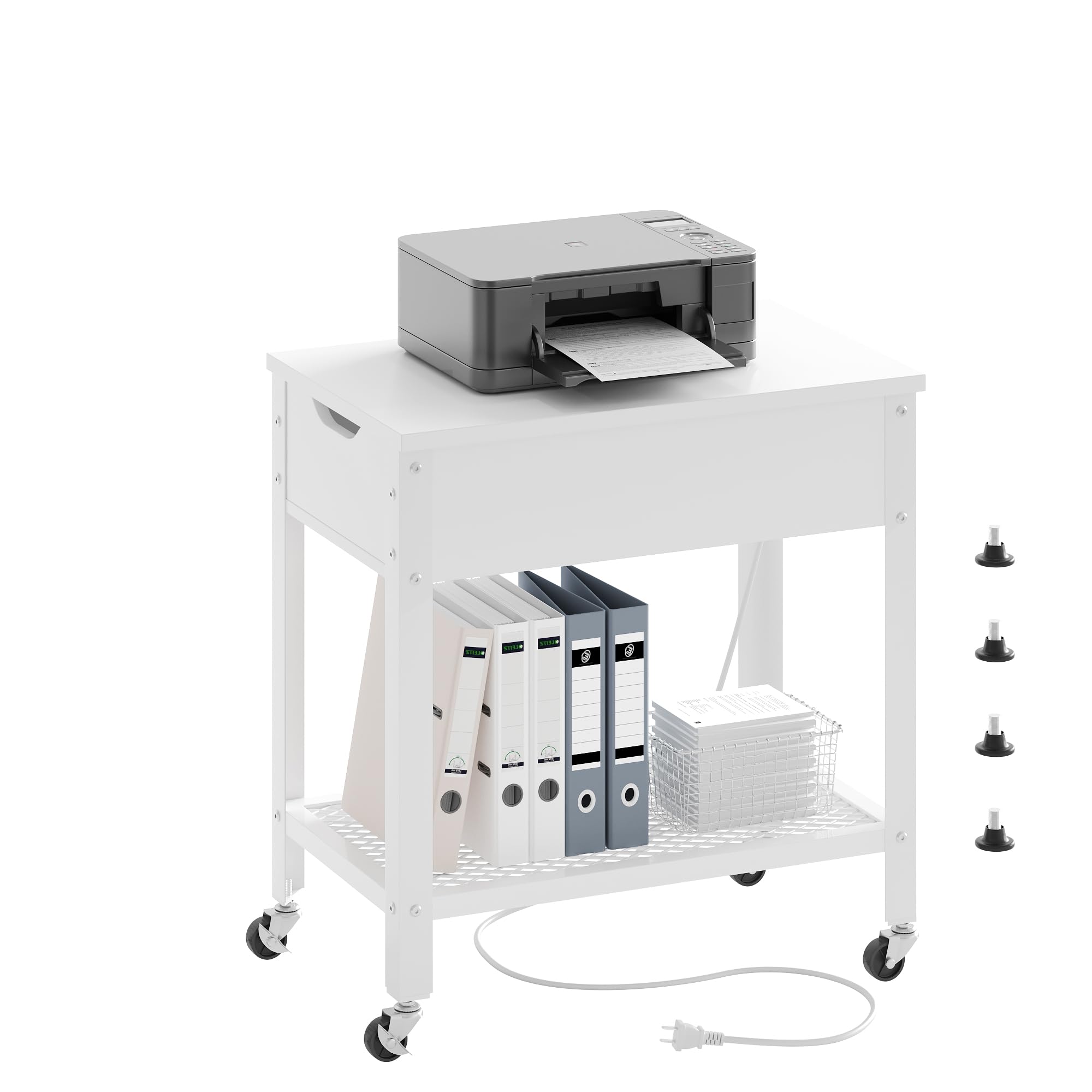 Amazon｜Bestier サイドテーブル 3段テーブルワゴン ミニテーブル