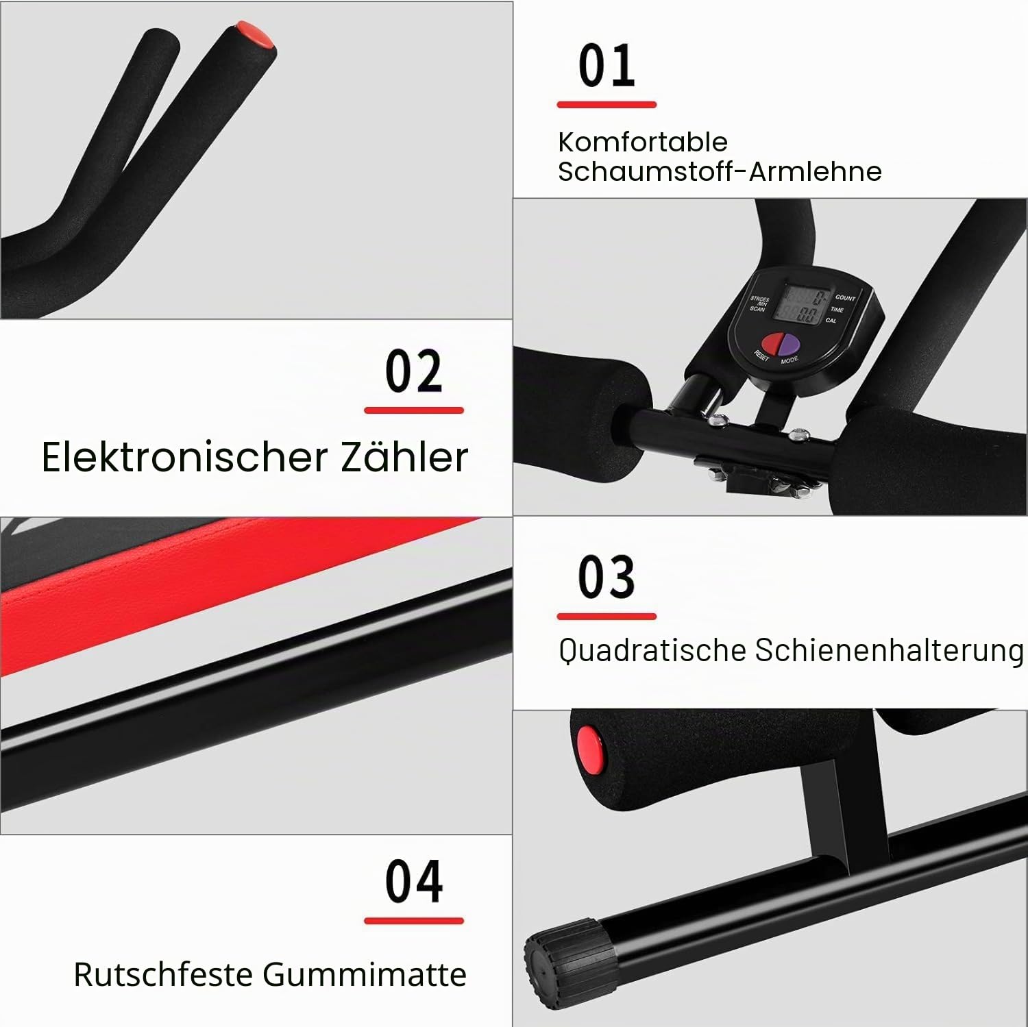 Klappbare und Verstellbare Hantelbank, Zusammenklappbar und Schnell Bauchtrainer für Zuhause, Training, Fitnessstudio,150 kg / 330 Pfund