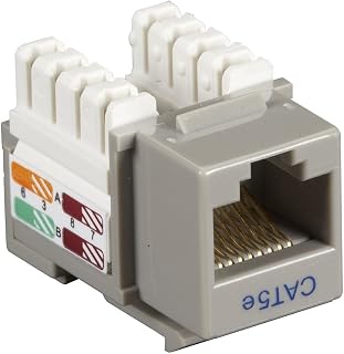 BLACK BOX NETWORK SRV - Black Box Connect CAT5e RJ-45 Keystone Jack - Unshielded, Gray