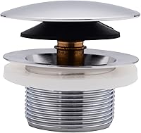 Vista 3 de Westbrass D398R-26 1-1/2" NPSM Coarse Thread Mushroom Tip-Toe Bathtub Drain Stopper, Polished Chrome Cromo pulido