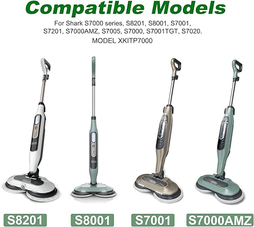 Miniatura 2 de GreeSuit Paquete de 8 almohadillas para trapeador de vapor S7000 compatibles con Shark S7000AMZ S7001 S7001TGT serie S7000, fregona de vapor y