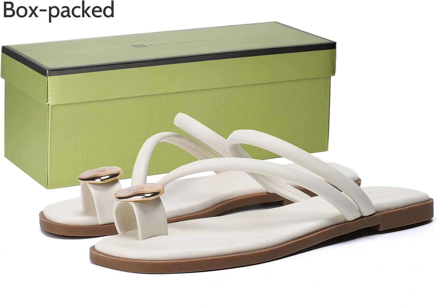 Women's Toe Ring Thong Sandals Open Toe Slide Flat Sandals Casual Summer Flip Flop Flat Sandals - Image 8