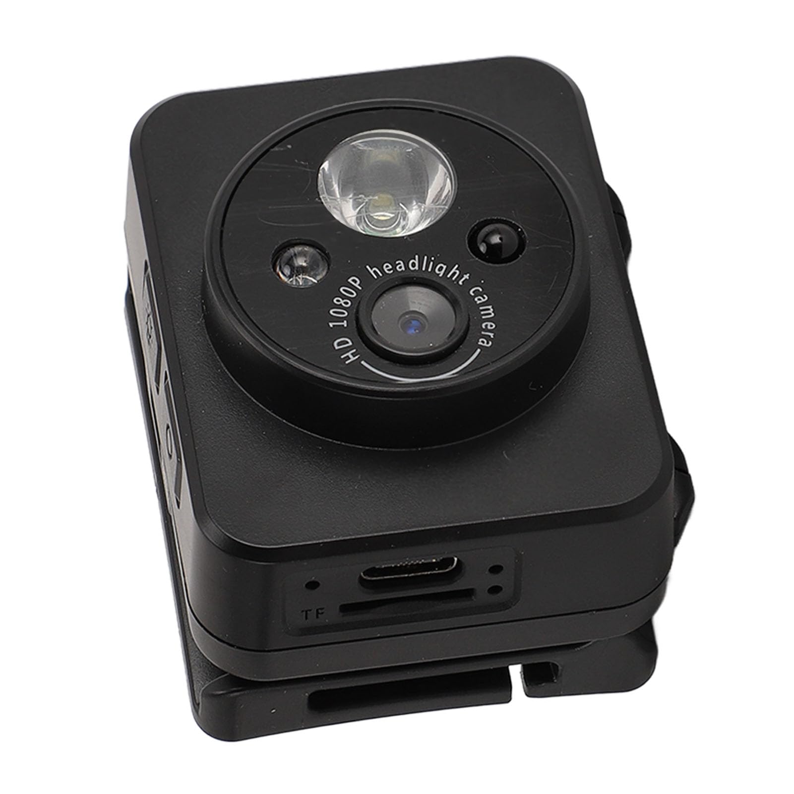 Caméra de Phare, Enregistreur Vidéo Mains Libres 1080P à 45 Degrés avec Format de Stockage MP4, Matériau ABS, Batterie 1000 MAh