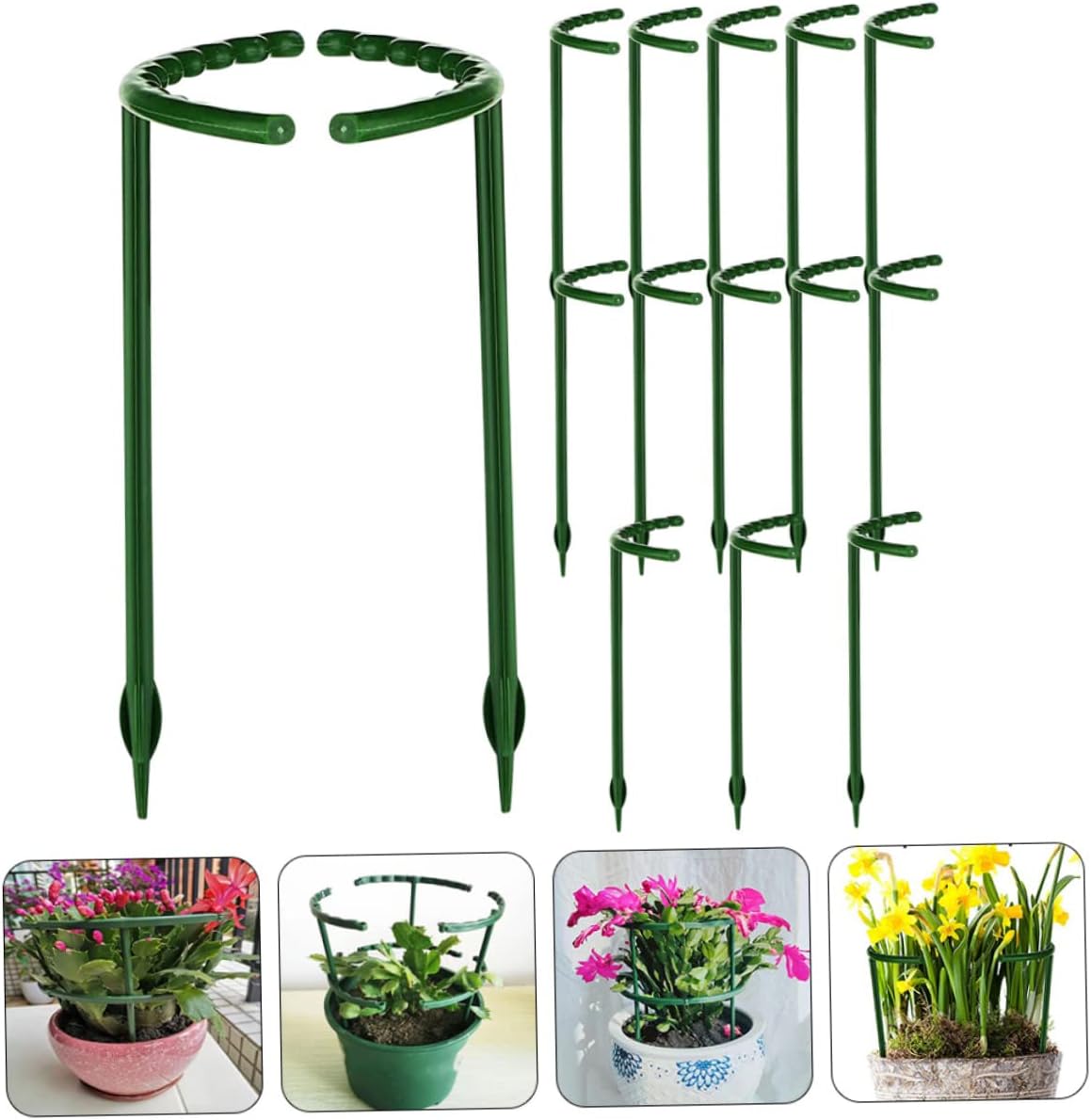 Kisangel 30pcs Garden Trellis Plant Support Sticks for Climbing Tomatoes Roses Morning Glories